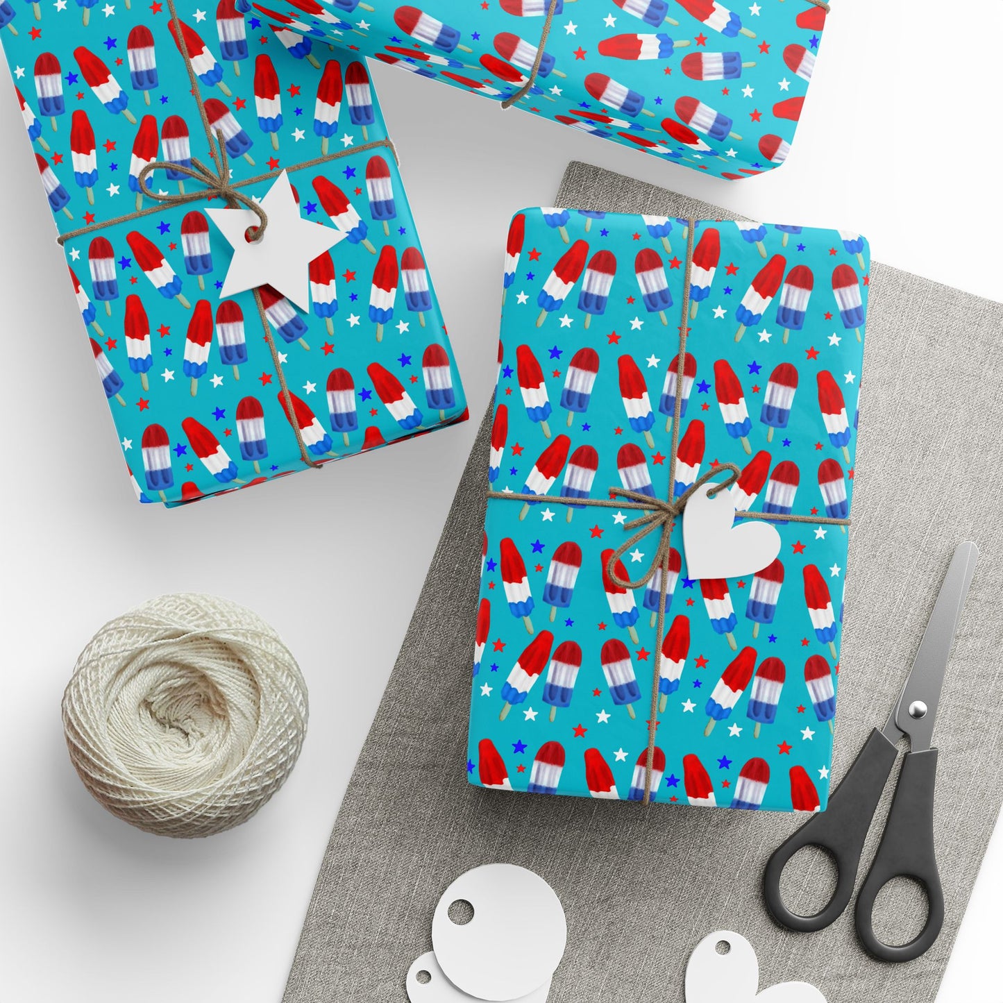 Patriotic Popsicles Gift Wrapping Paper Roll
