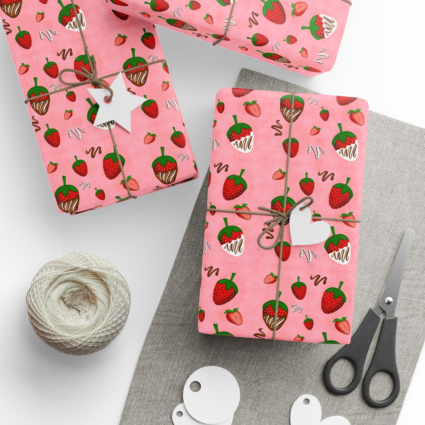 Chocolate Strawberries Gift Wrapping Paper Roll