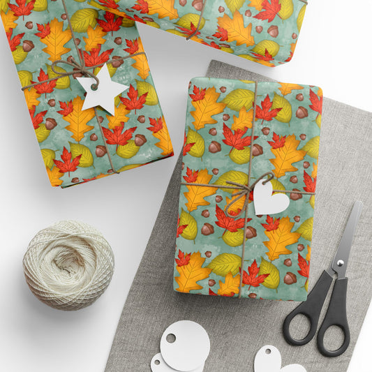 Autumn Leaves Gift Wrapping Paper Roll