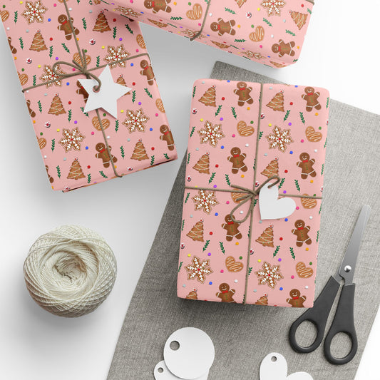 Christmas Gingerbread Gift Wrapping Paper Roll