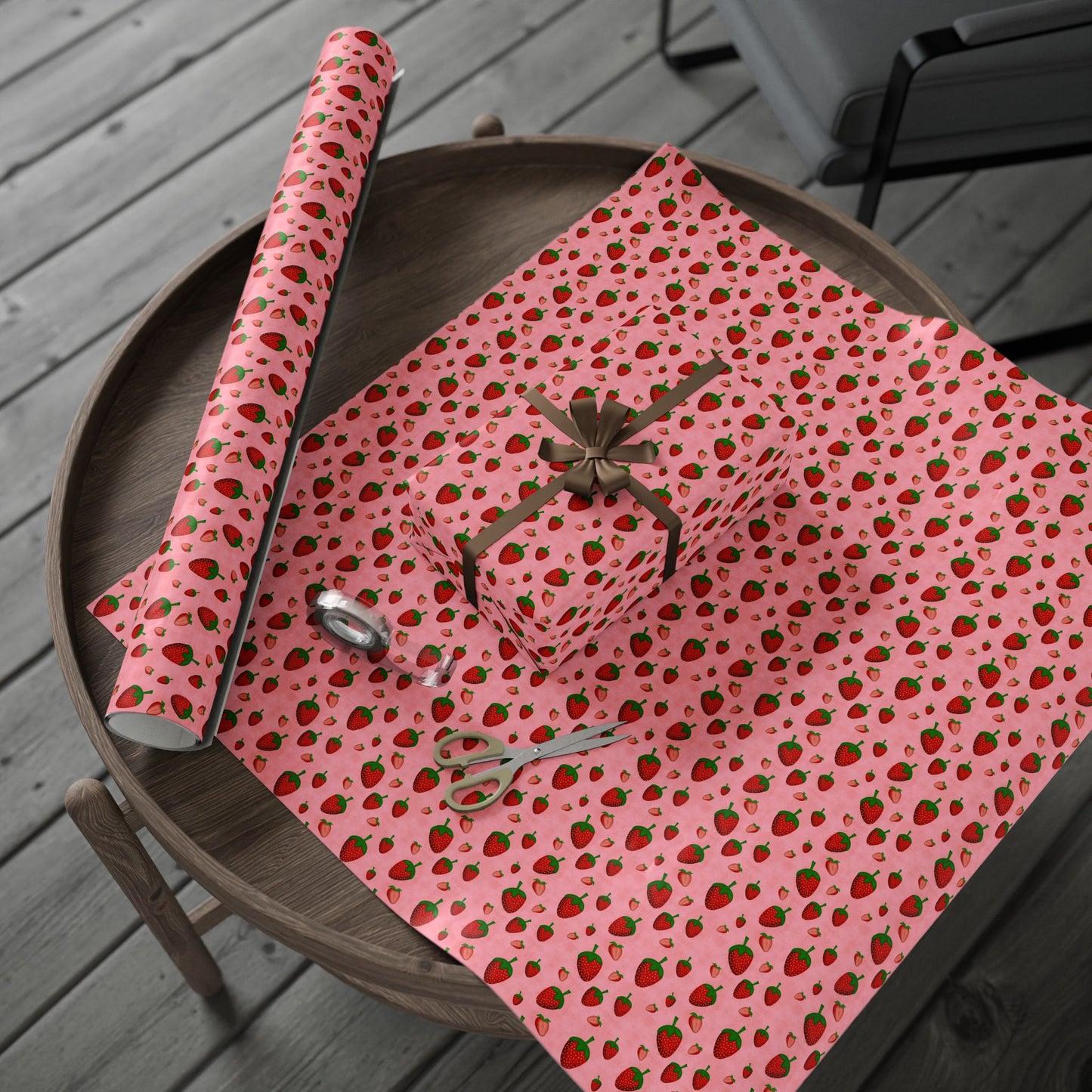 Strawberries Gift Wrapping Paper Roll