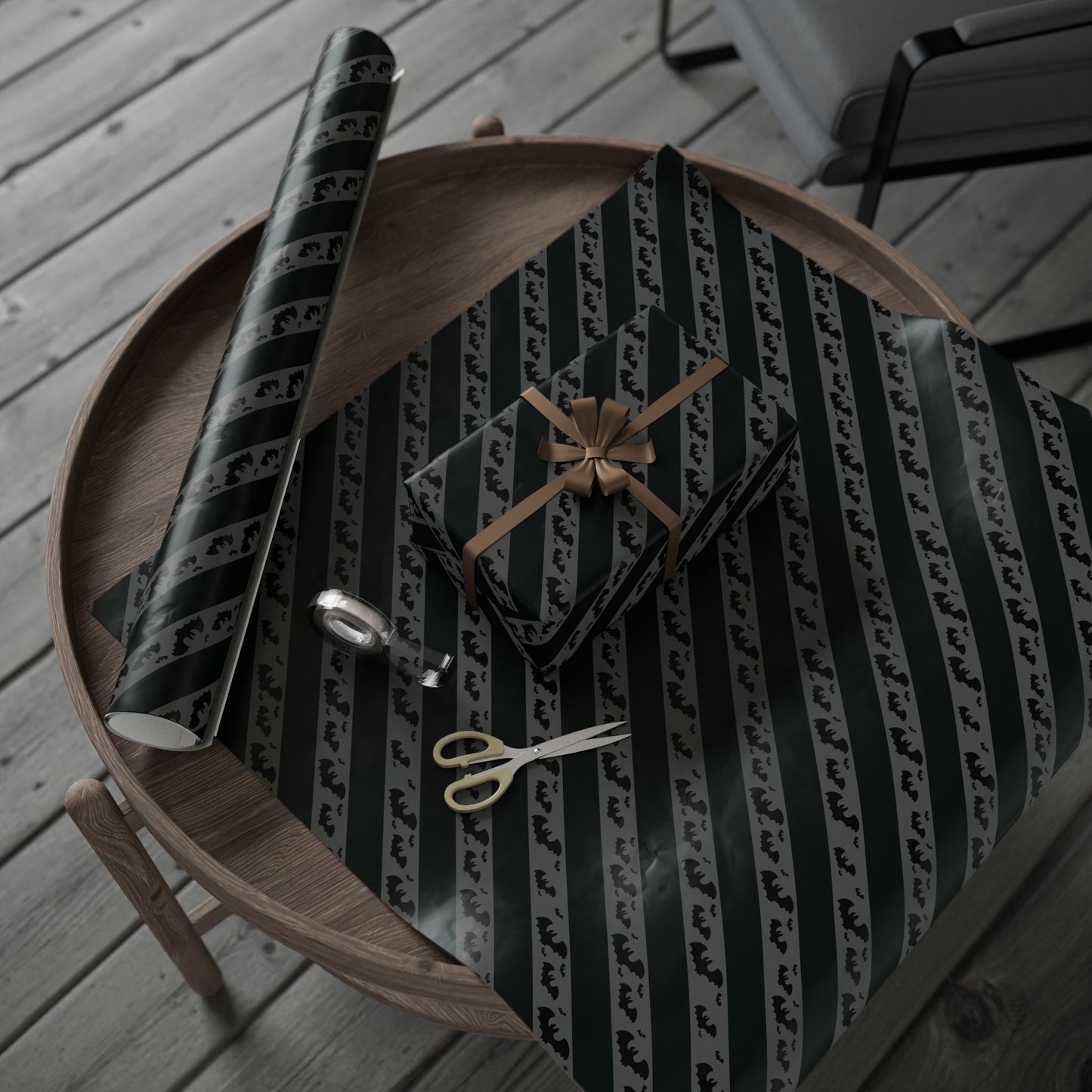 Spooky Bats Pattern Gift Wrapping Paper Roll