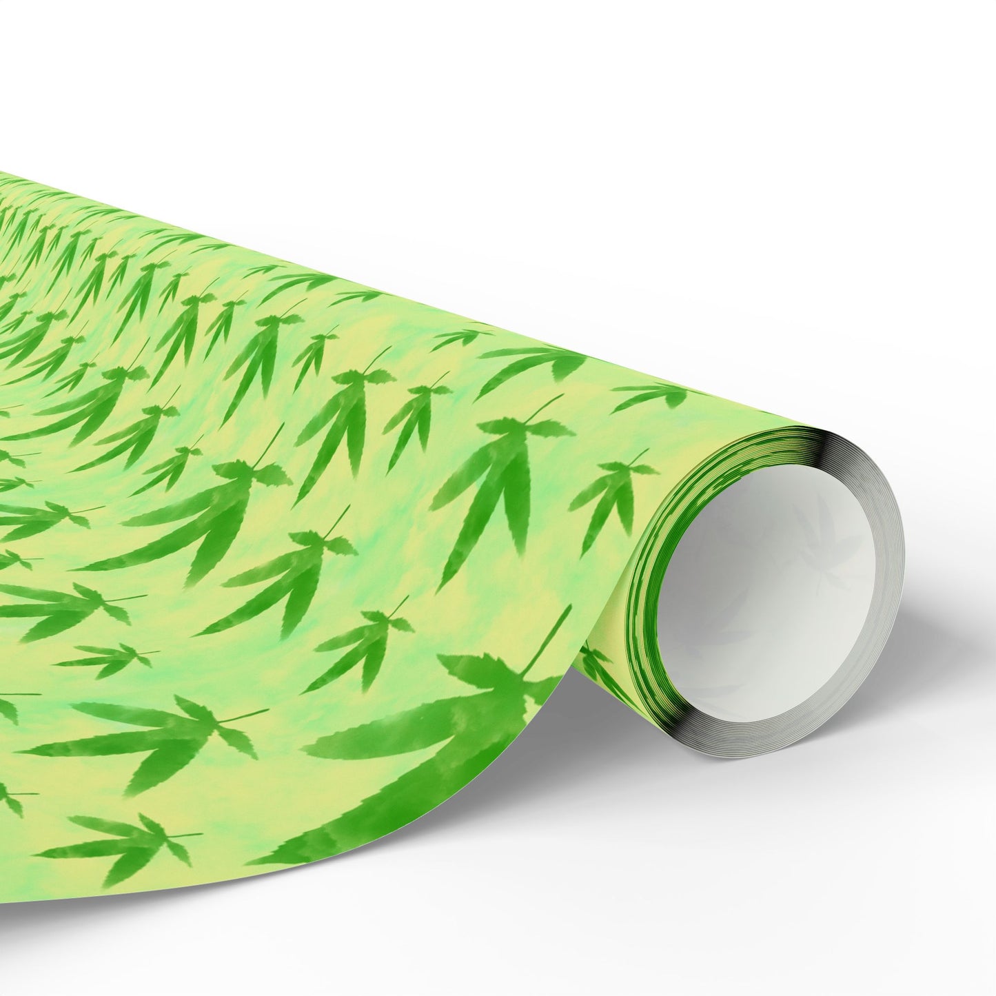 Marijuana Leaves Watercolor Gift Wrapping Paper Roll