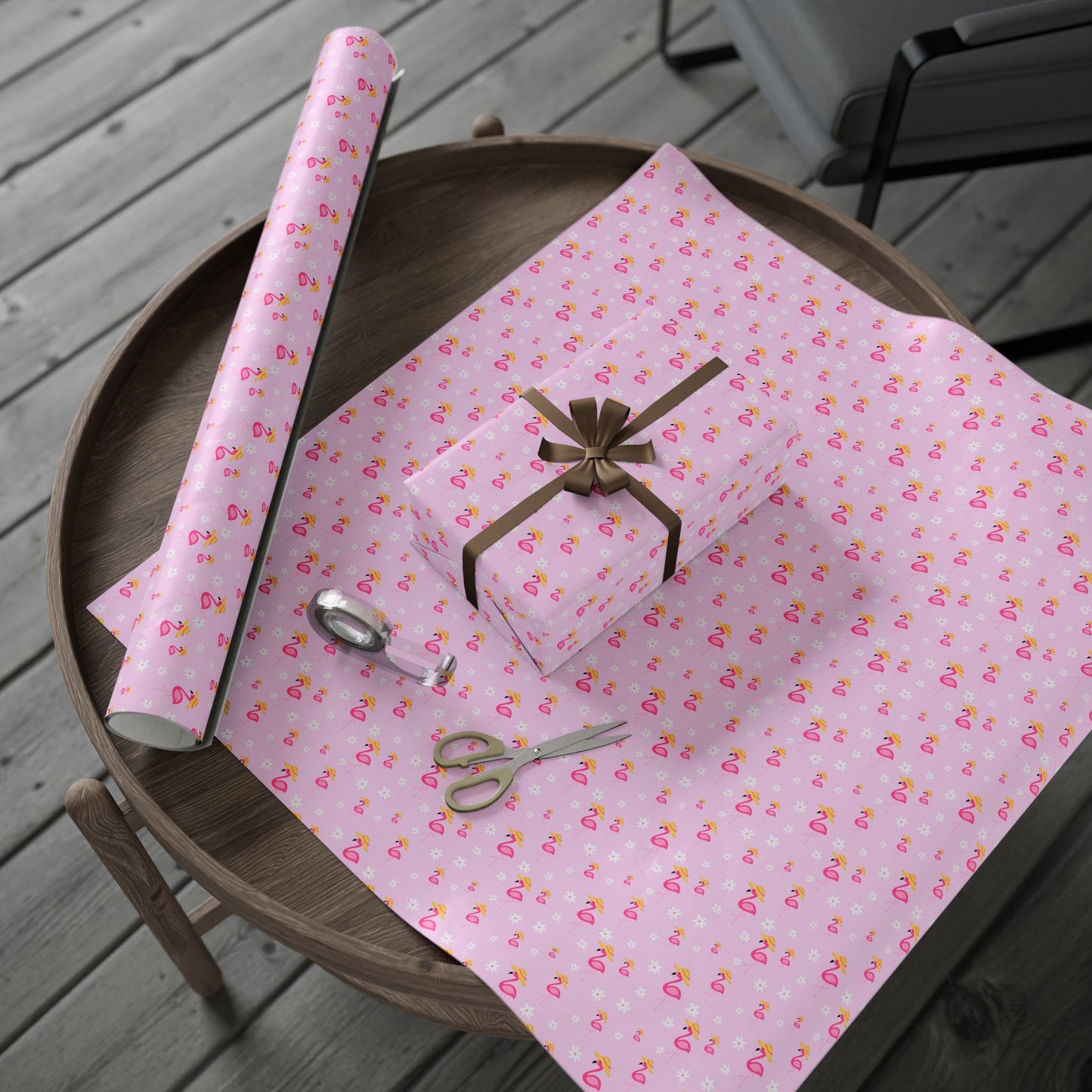 Flamingo Gift Wrapping Paper Roll