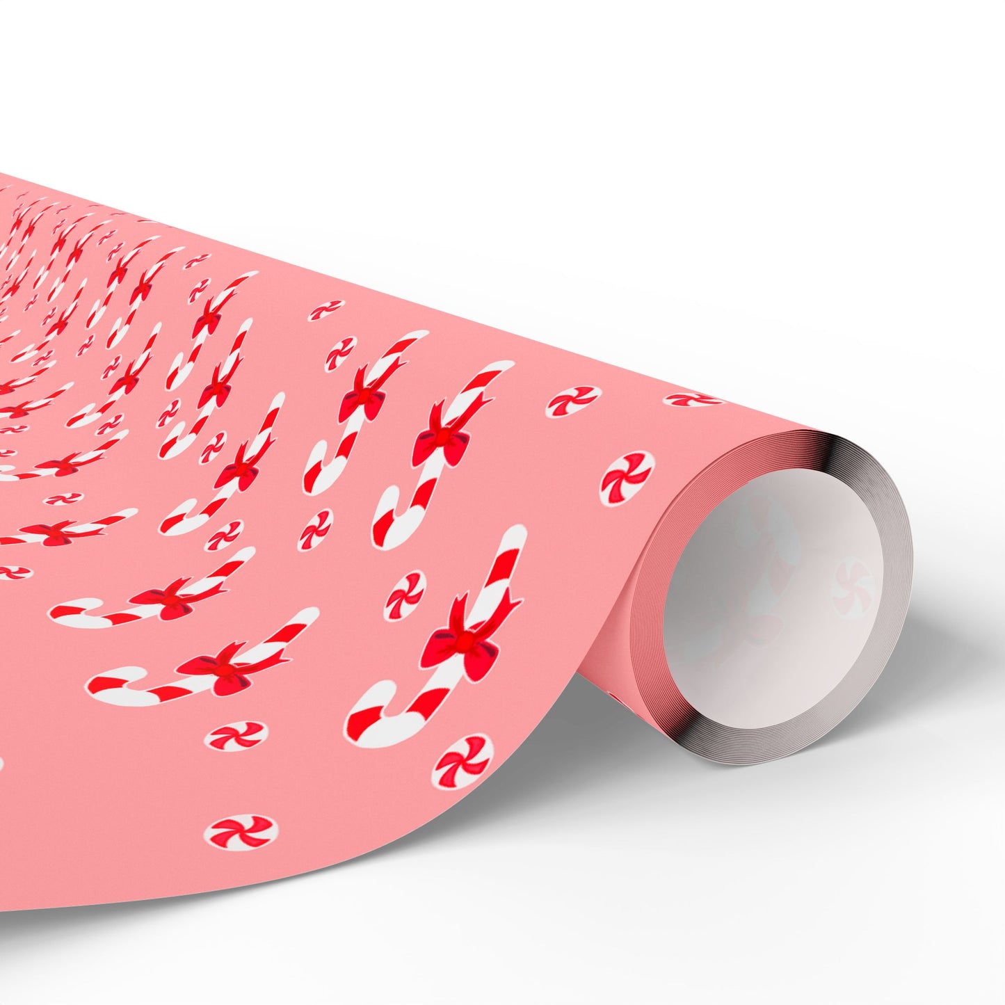 Christmas Candy Cane Gift Wrapping Paper Roll
