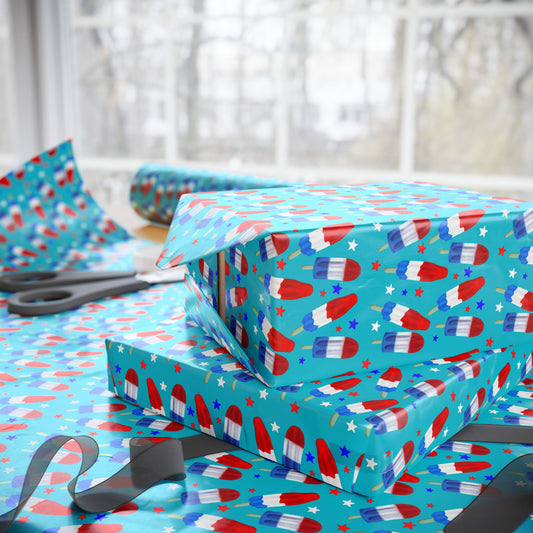 Patriotic Popsicles Gift Wrapping Paper Roll