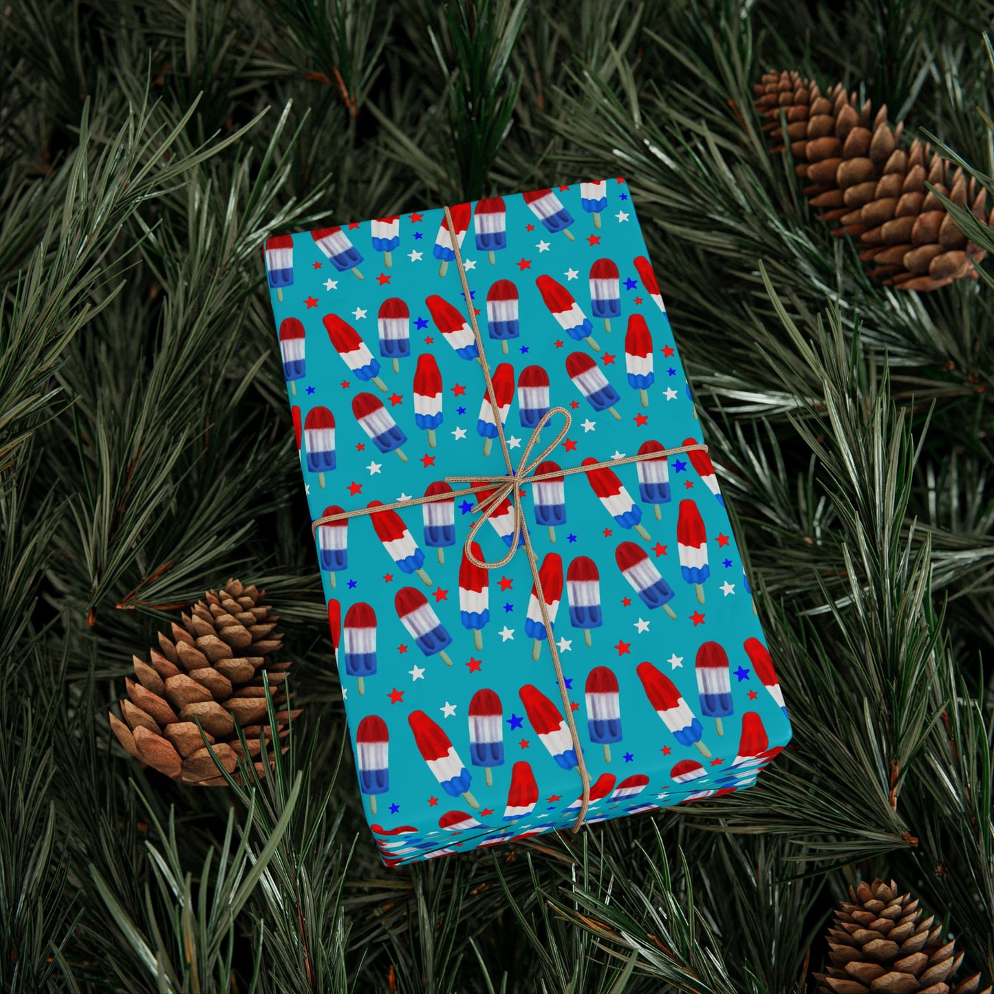 Patriotic Popsicles Gift Wrapping Paper Roll