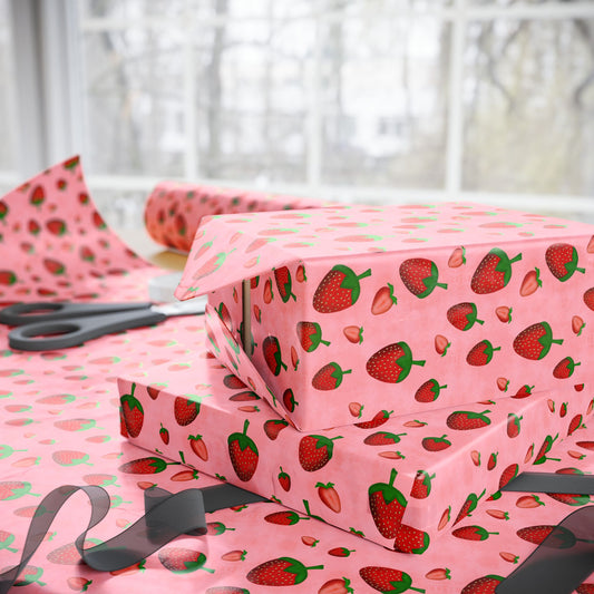 Strawberries Gift Wrapping Paper Roll