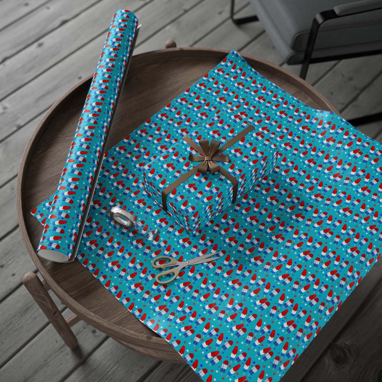 Patriotic Popsicles Gift Wrapping Paper Roll