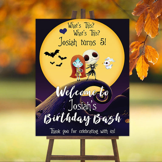 Nightmare Birthday Party Yard Sign: Spooky Party Decor (18x24)