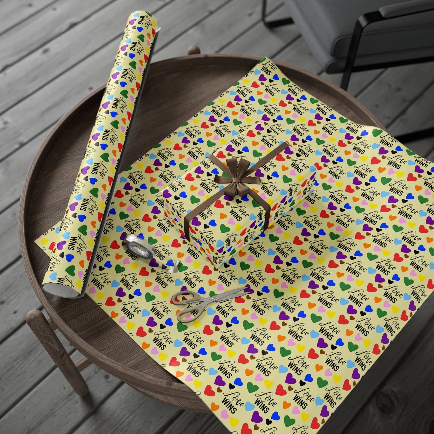 Love Wins Pride Gift Wrapping Paper Roll